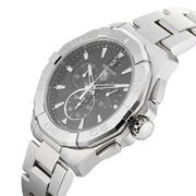  Shop Authentic Tag Heuer Aquaracer Chronograph Black Dial Silver Steel Strap Watch for Men - CAY1110.BA0927 - Luxxuri