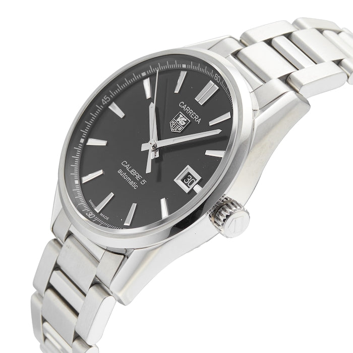  Shop Authentic Tag Heuer Carrera Automatic Black Dial Silver Steel Strap Watch for Men - WAR211A.BA0782 - Luxxuri