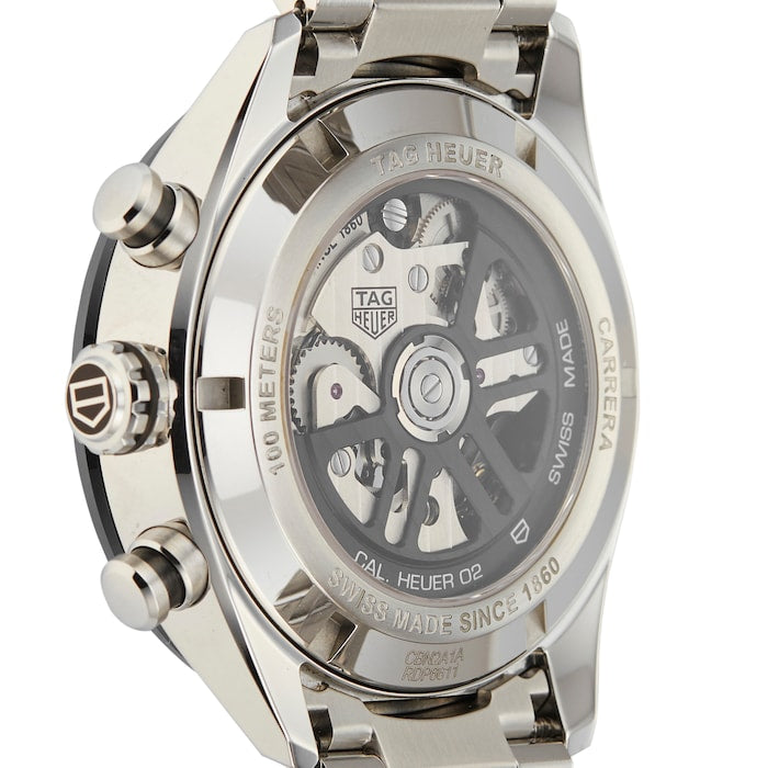  Shop Authentic Tag Heuer Carrera Chronograph Blue Dial Silver Steel Strap Watch for Men - CBN2A1A.BA0643 - Luxxuri