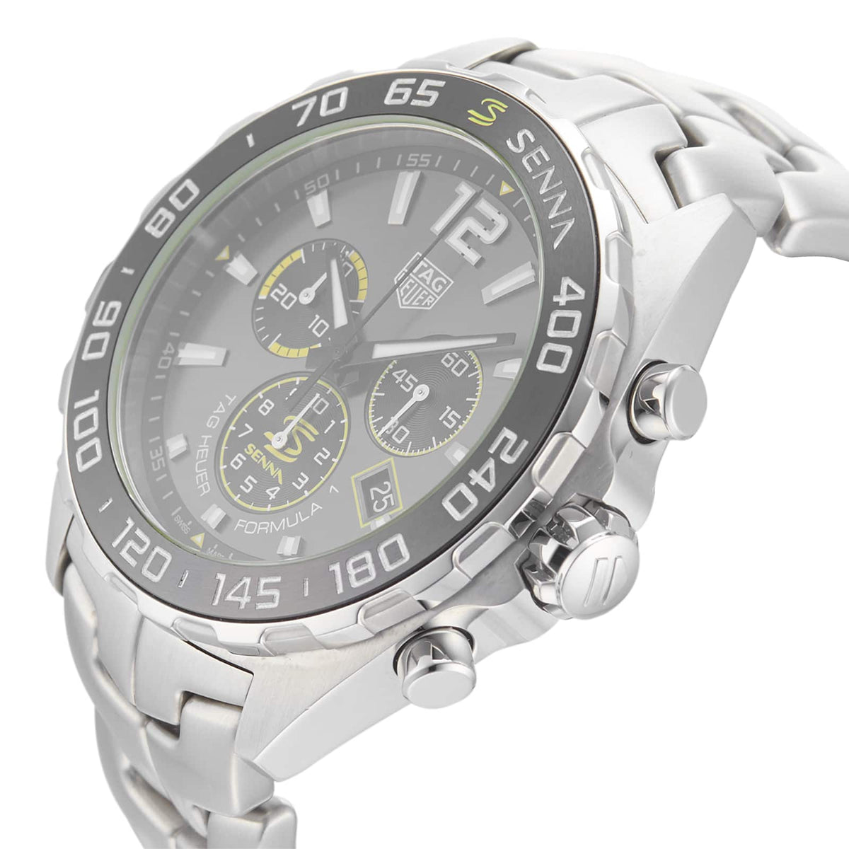  Shop Authentic Tag Heuer Formula 1 Ayrton Senna Special Edition Grey Dial Silver Steel Strap Watch for Men - CAZ101AF.BA0637 - Luxxuri