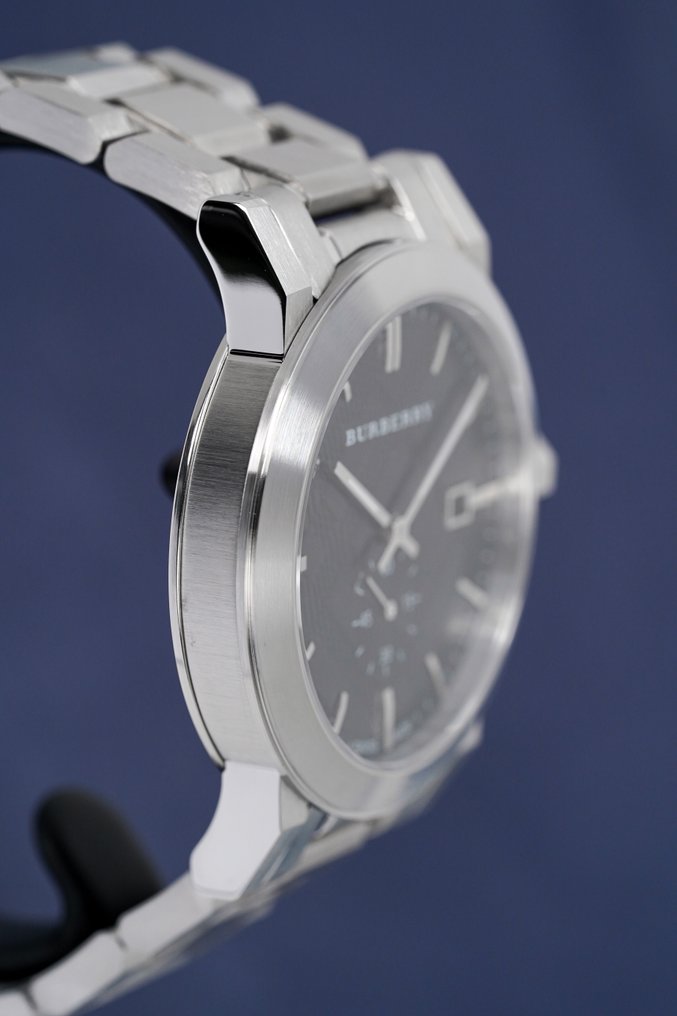  Shop Authentic Burberry The City Black Dial Silver Steel Strap Watch for Men - BU9901 - Luxxuri