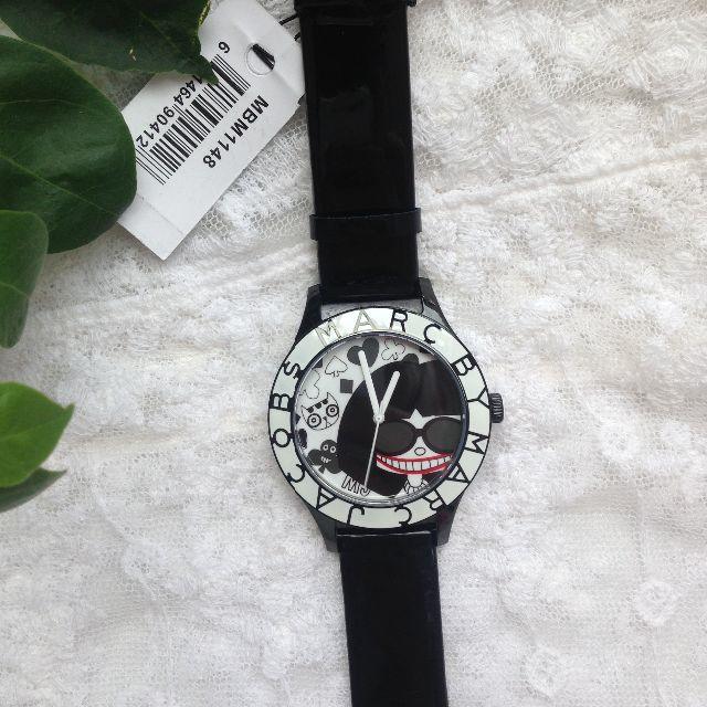  Shop Authentic Marc Jacobs White & Black Dial Black Leather Strap Watch for Women - MBM1148 - Luxxuri