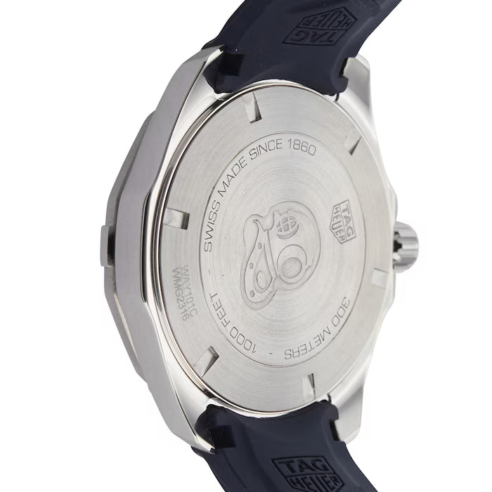  Shop Authentic Tag Heuer Aquaracer Quartz Blue Dial Blue Rubber Strap Watch for Men - WAY101C.FT6153 - Luxxuri