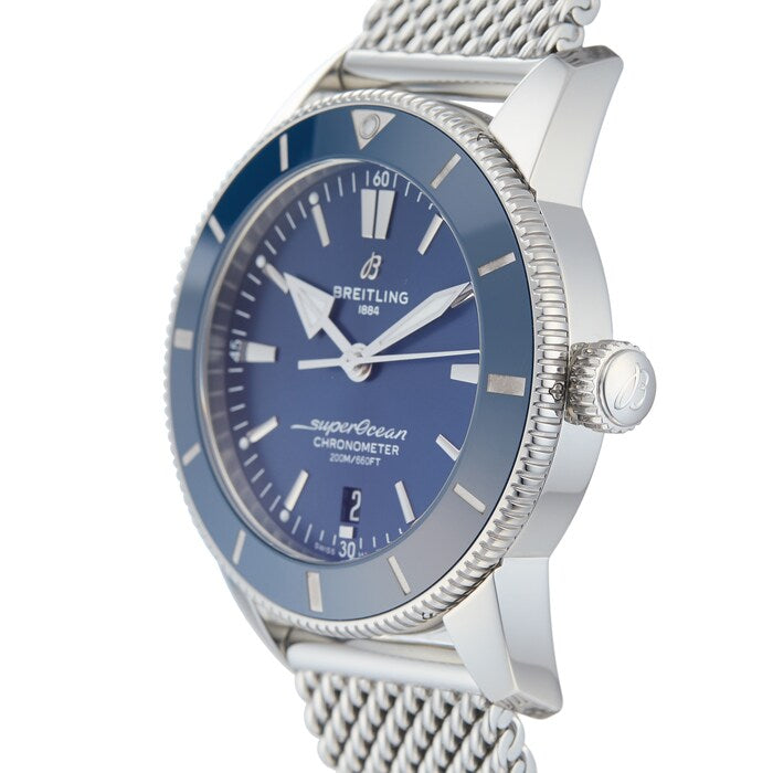  Shop Authentic Breitling Superocean Heritage B20 Automatic 44 Blue Dial Silver Mesh Bracelet Watch for Men - AB2030161C1A1 - Luxxuri
