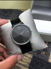  Shop Authentic Calvin Klein Accent Black Dial Black Leather Strap Watch for Women  - K2Y2Y1C3 - Luxxuri