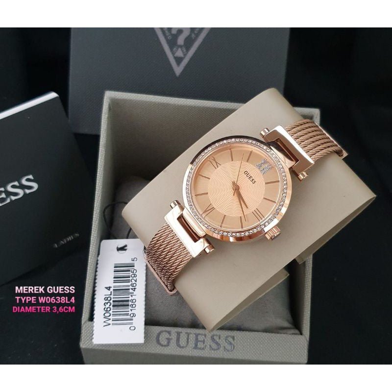  Shop Authentic Guess Soho Rose Gold Dial Stainless Steel Watch For Women - W0638L4 - Luxxuri