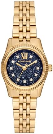  Shop Authentic Michael Kors Lexington Three-Hand Blue Dial Gold Steel Strap Watch for Women - MK4802 - Luxxuri