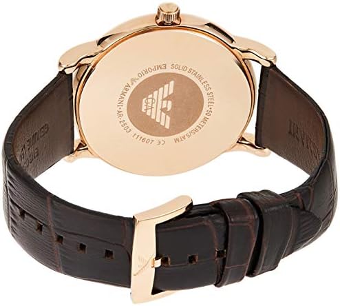  Shop Authentic Emporio Armani Luigi Classic Brown Dial Brown Leather Strap Watch For Men - AR2503 - Luxxuri