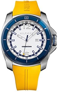  Shop Authentic Tommy Hilfiger Windsurf White Dial Yellow Rubber Strap Watch for Men - 1791115 - Luxxuri