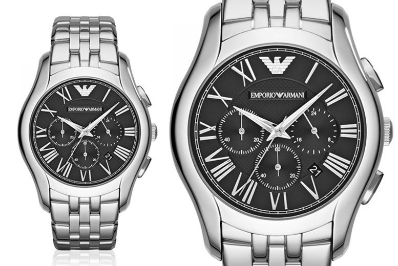  Shop Authentic Emporio Armani Classic Chronograph Black Dial Silver Steel Strap Watch For Men - AR1786 - Luxxuri
