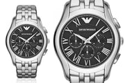  Shop Authentic Emporio Armani Classic Chronograph Black Dial Silver Steel Strap Watch For Men - AR1786 - Luxxuri