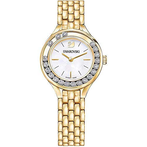  Shop Authentic Swarovski Lovely Crystals White Dial Gold Steel Strap Watch for Women - 5242895 - Luxxuri