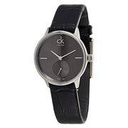  Shop Authentic Calvin Klein Accent Black Dial Black Leather Strap Watch for Women - K2Y231C3 - Luxxuri