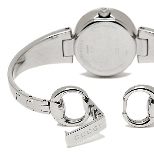  Shop Authentic Gucci Guccissima Quartz Silver Dial Silver Steel Strap Watch For Women - YA134502 - Luxxuri