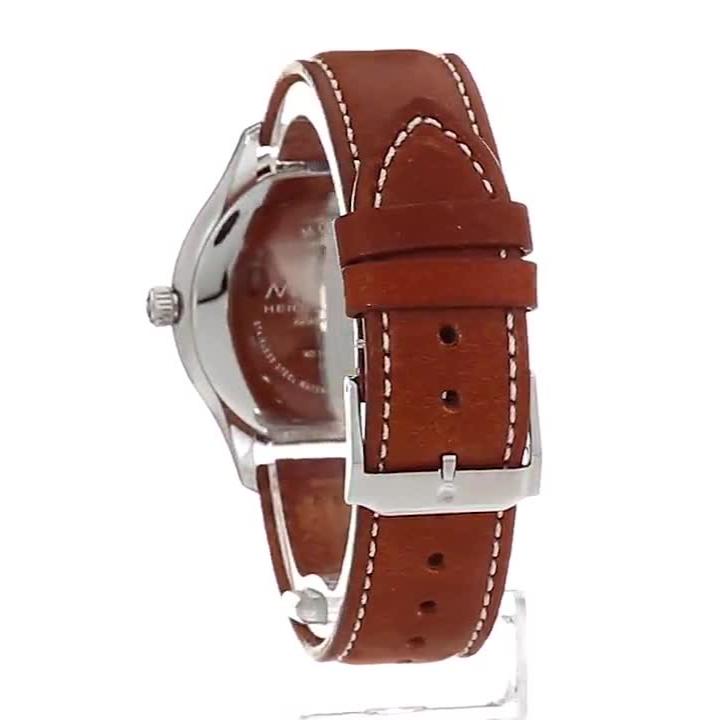  Shop Authentic Movado Heritage Calendoplan Black Dial Brown Leather Strap Watch for Men - 3650001 - Luxxuri