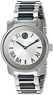  Shop Authentic Movado Bold Silver Dial Two Tone Steel Strap Watch For Women - 3600354 - Luxxuri