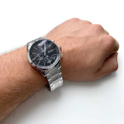  Shop Authentic Hugo Boss Grand Prix Black Dial Silver Steel Strap Watch for Men - 1513477 - Luxxuri