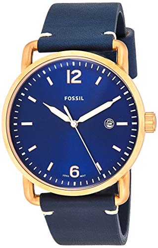  Shop Authentic Fossil The Commuter Blue Dial Blue Leather Strap Watch for Men - FS5274 - Luxxuri