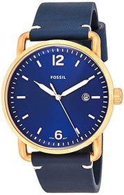  Shop Authentic Fossil The Commuter Blue Dial Blue Leather Strap Watch for Men - FS5274 - Luxxuri