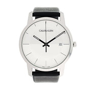  Shop Authentic Calvin Klein City White Dial Black Leather Strap Watch for Men - K2G2G1CD - Luxxuri