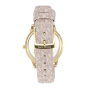  Shop Authentic Michael Kors Tibby Analog Silver Dial White Leather Strap Watch for Women - MK1049 - Luxxuri