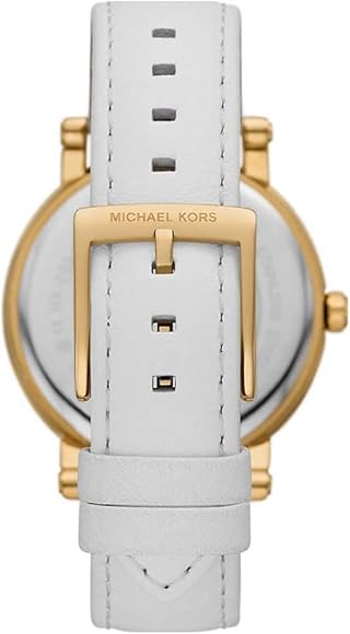  Shop Authentic Michael Kors Corey Three Hand White Dial White Leather Strap Watch For Women - MK2985 - Luxxuri