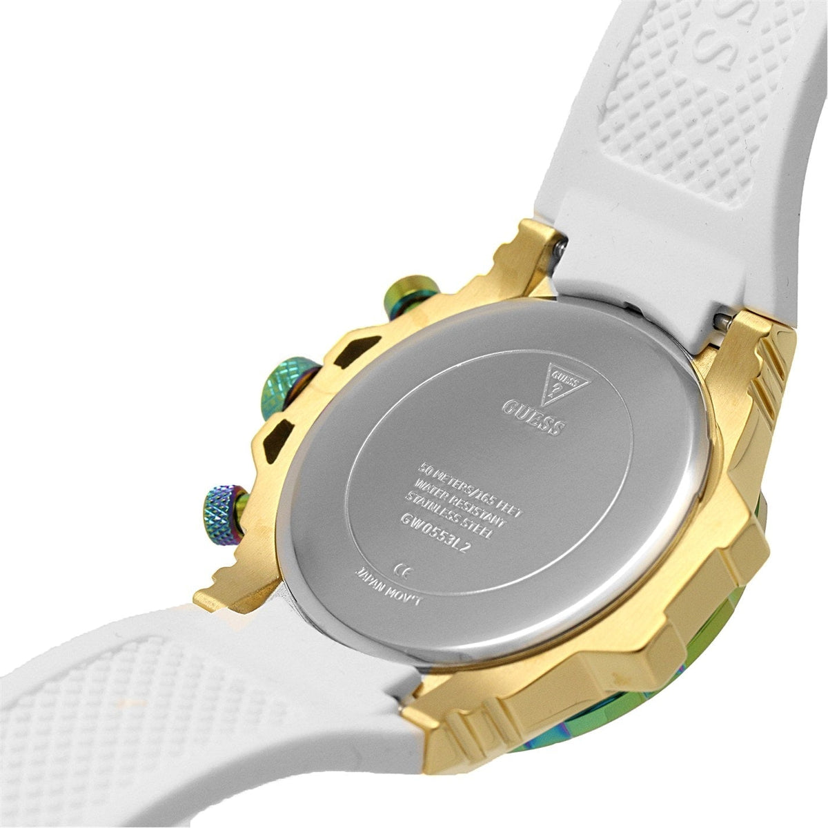  Shop Authentic Guess Fusion Chronograph White Dial White Leather Strap Watch For Women - GW0553L2 - Luxxuri