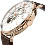  Shop Authentic Emporio Armani Meccanico Automatic White Dial Brown Leather Strap Watch For Men - AR60027 - Luxxuri