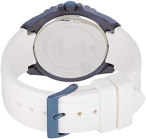  Shop Authentic Guess Starlight Diamonds Silver Dial White Rubber Strap Watch for Women - W0846L7 - Luxxuri