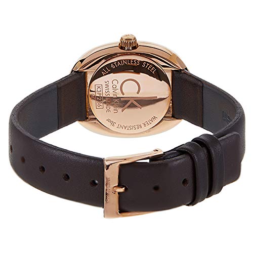  Shop Authentic Calvin Klein Incentive White Dial Brown Leather Strap Watch for Women - K3P236G6 - Luxxuri