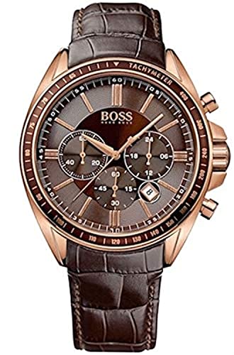  Shop Authentic Hugo Boss Driver Sport Chronograph Brown Dial Brown Leather Strap Watch for Men - 1513093 - Luxxuri