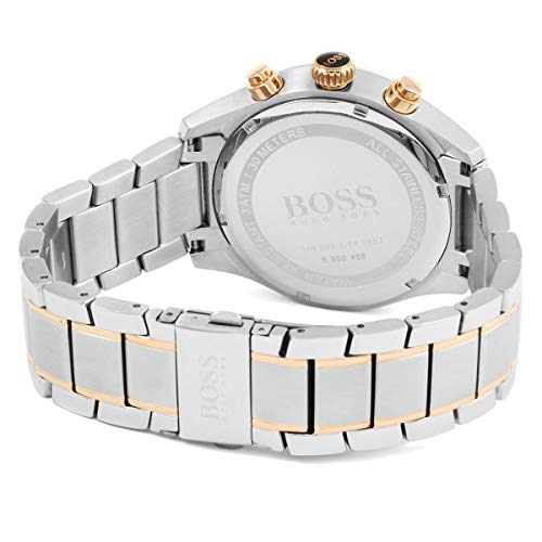  Shop Authentic Hugo Boss Grand Prix Black Dial Two Tone Steel Strap Watch for Men - 1513473 - Luxxuri