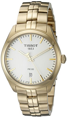  Shop Authentic Tissot T Classic PR 100 Quartz White Dial Gold Steel Strap Watch for Men - T101.410.33.031.00 - Luxxuri