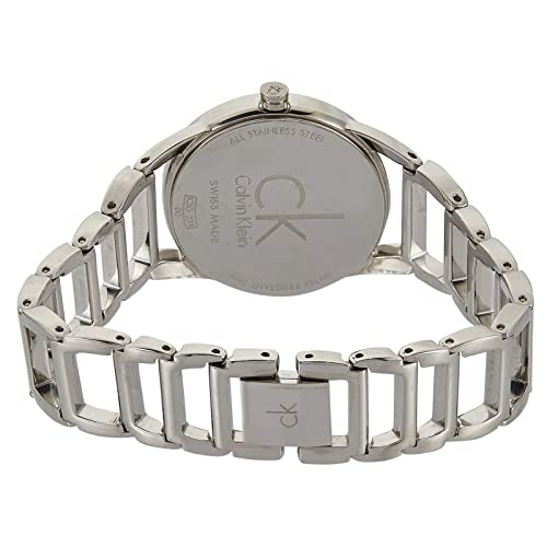  Shop Authentic Calvin Klein Stately Silver Dial Silver Steel Strap Watch for Women - K3G23128 - Luxxuri