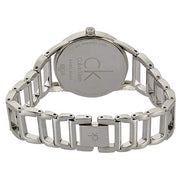  Shop Authentic Calvin Klein Stately Silver Dial Silver Steel Strap Watch for Women - K3G23128 - Luxxuri