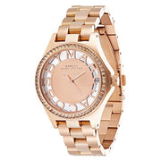  Shop Authentic Marc Jacobs Henry Transparent Rose Gold Dial Rose Gold Steel Strap Watch for Women - MBM3339 - Luxxuri