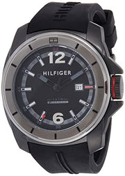  Shop Authentic Tommy Hilfiger Windsurf Black Dial Black Rubber Strap Watch for Men- 1791114 - Luxxuri