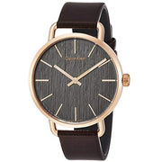  Shop Authentic Calvin Klein Even Grey Dial Brown Leather Strap Watch for Women - K7B216G3 - Luxxuri