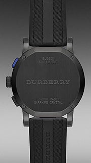 Shop Authentic Burberry The City Chronograph Black Dial Black Rubber Strap Watch For Men - BU9806 - Luxxuri
