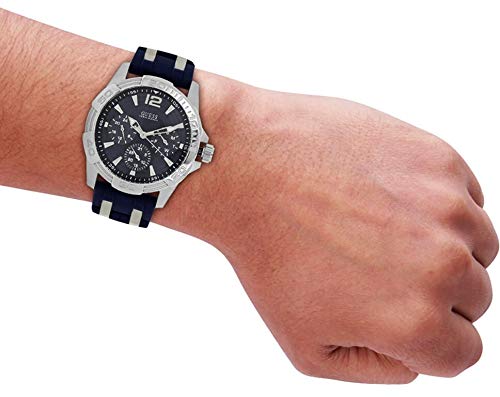  Shop Authentic Guess Oasis Multifunction Blue Dial Two Tone Steel Strap Watch for Men- W0366G2 - Luxxuri