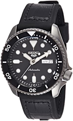  Shop Authentic Seiko 5 Sports SKX Automatic Black Dial Black Leather Strap Watch for Men - SRPD55K2 - Luxxuri
