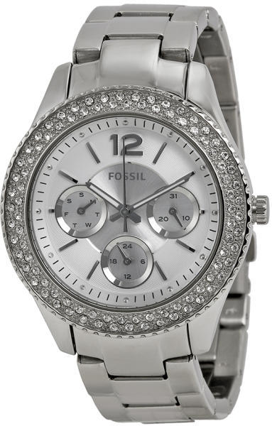  Shop Authentic Fossil Stella Silver Dial Silver Steel Strap Watch for Women - ES3588 - Luxxuri
