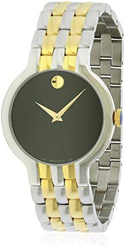  Shop Authentic Movado Veturi Quartz Black Dial Two Tone Steel Strap Watch for Men - 0606932 - Luxxuri