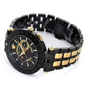  Shop Authentic Versace V-Race Analog Quartz Black Dial Two Tone Steel Strap Watch For Men - VEBV00619 - Luxxuri