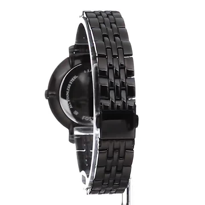  Shop Authentic Fossil Jacqueline Black Dial Black Mesh Bracelet Watch for Women - ES3614 - Luxxuri