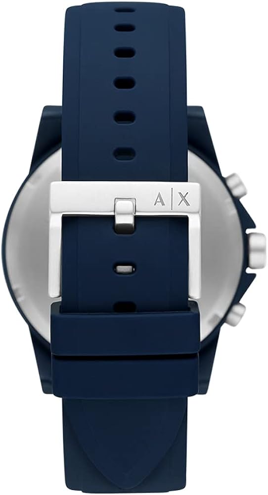  Shop Authentic Armani Exchange Outerbanks Chronograph Blue Dial Blue Silicone Strap Watch For Men - AX7128 - Luxxuri