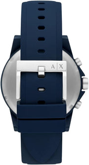  Shop Authentic Armani Exchange Outerbanks Chronograph Blue Dial Blue Silicone Strap Watch For Men - AX7128 - Luxxuri