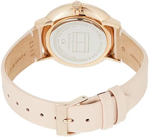  Shop Authentic Tommy Hilfiger Jenna Analog Pink Dial Pink Leather Strap Watch for Women - 1782071 - Luxxuri