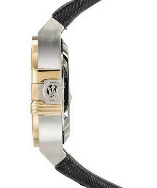  Shop Authentic Maserati Potenza Automatic Skeleton Grey Dial Black Leather Strap Watch For Men - R8821108037 - Luxxuri