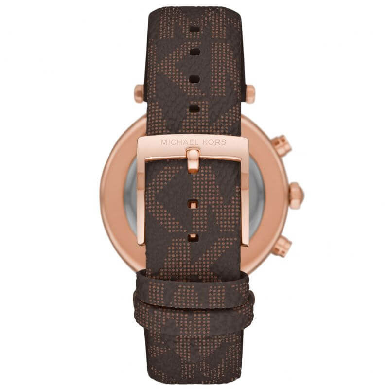  Shop Authentic Michael Kors Parker Chronograph White Dial Brown Leather Strap Watch For Women - MK6917 - Luxxuri